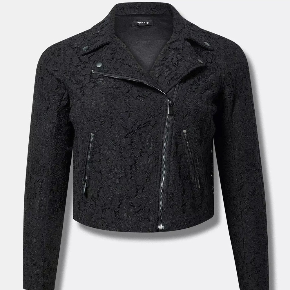 torrid Black Lace Moto Jacket
